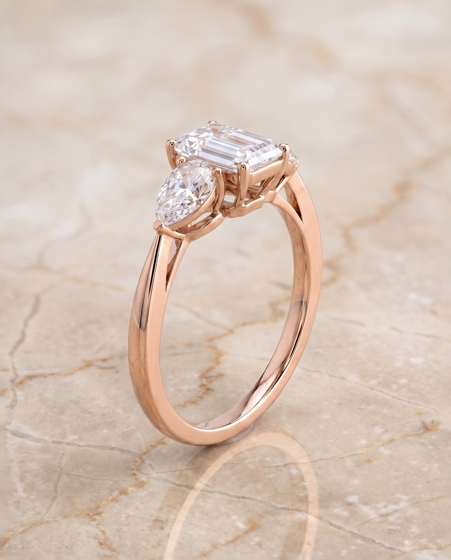 The Angelica Engagement Ring, made to order in our Los Angeles atelier