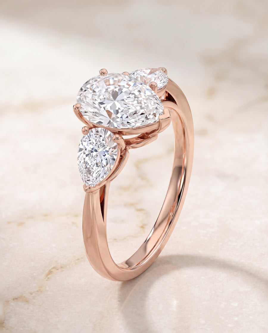 The Angelica Engagement Ring, made to order in our Los Angeles atelier