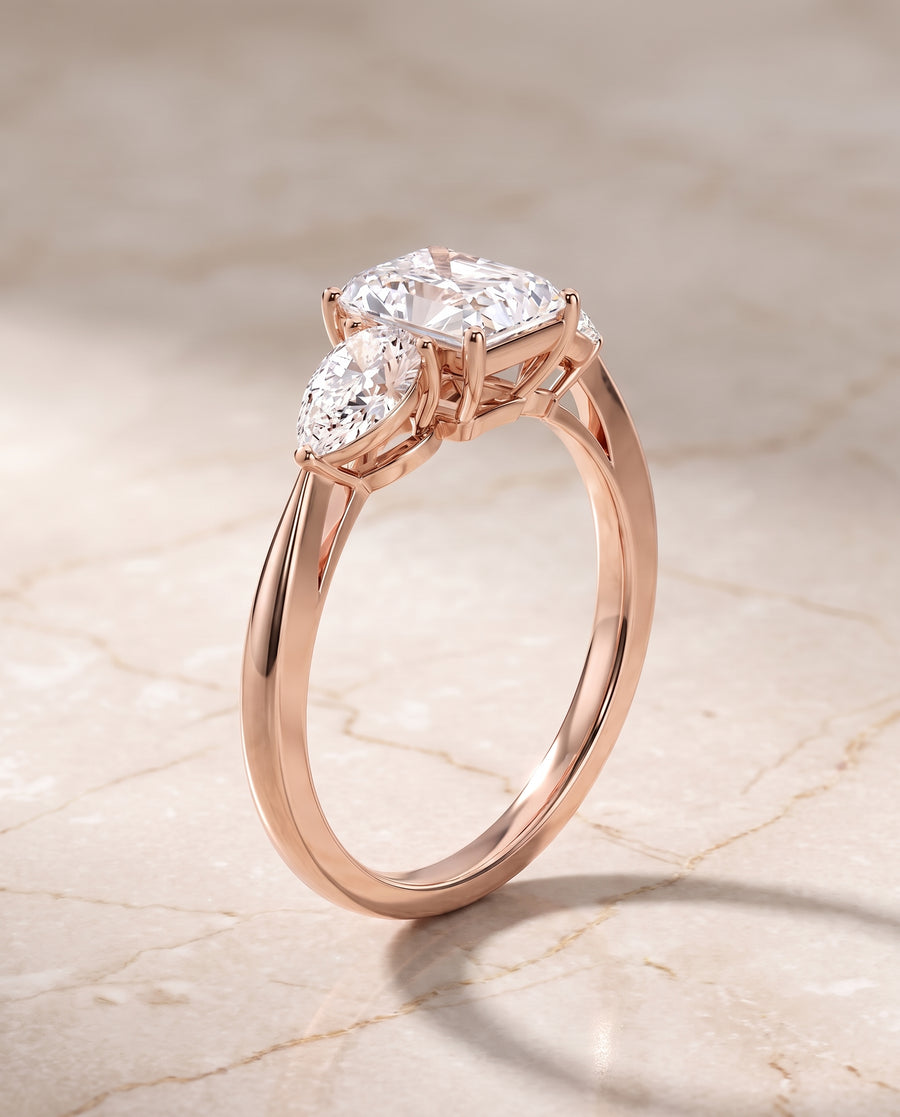 The Angelica Engagement Ring, made to order in our Los Angeles atelier