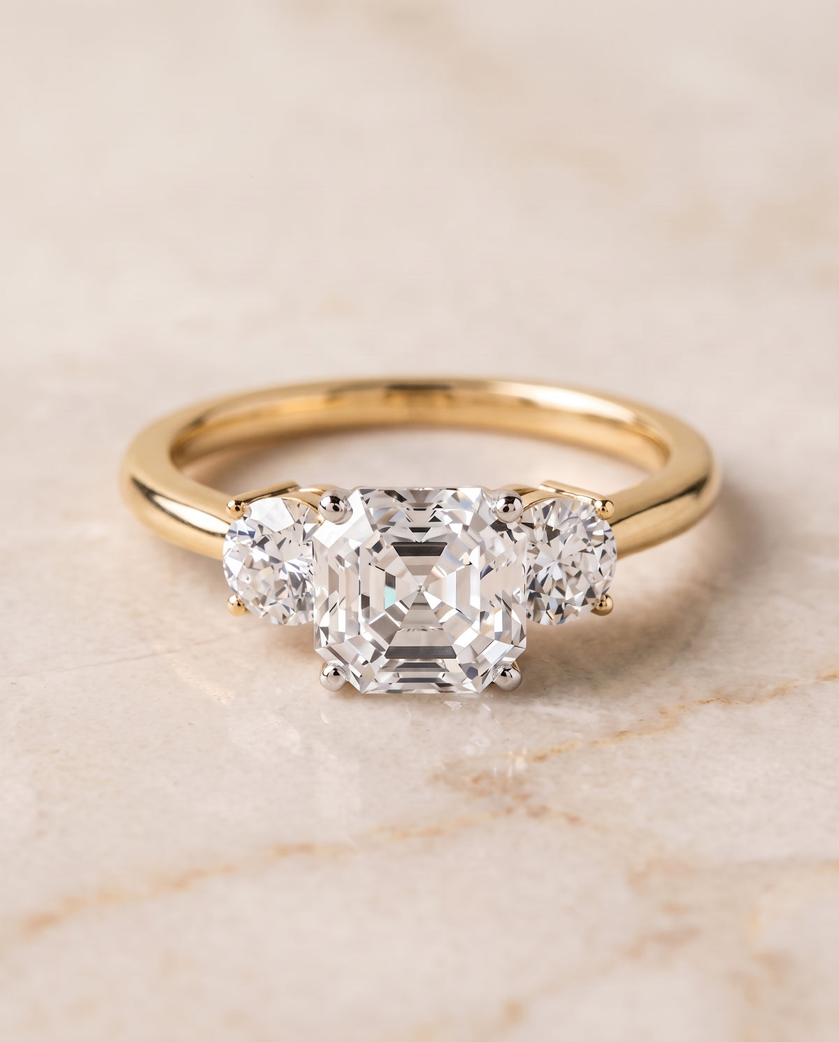 The Anita asscher engagement ring setting in 18K Yellow Gold | RockHer