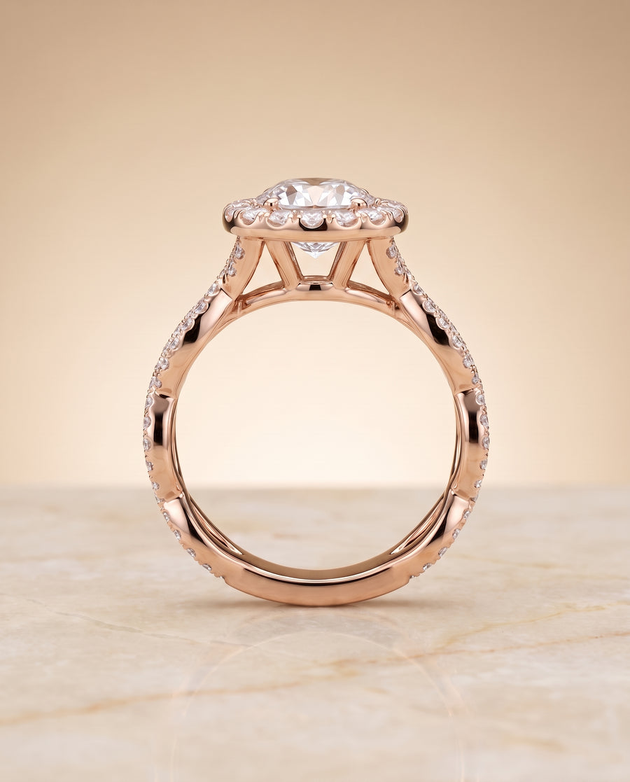 The Annie Engagement Ring, made to order in our Los Angeles atelier
