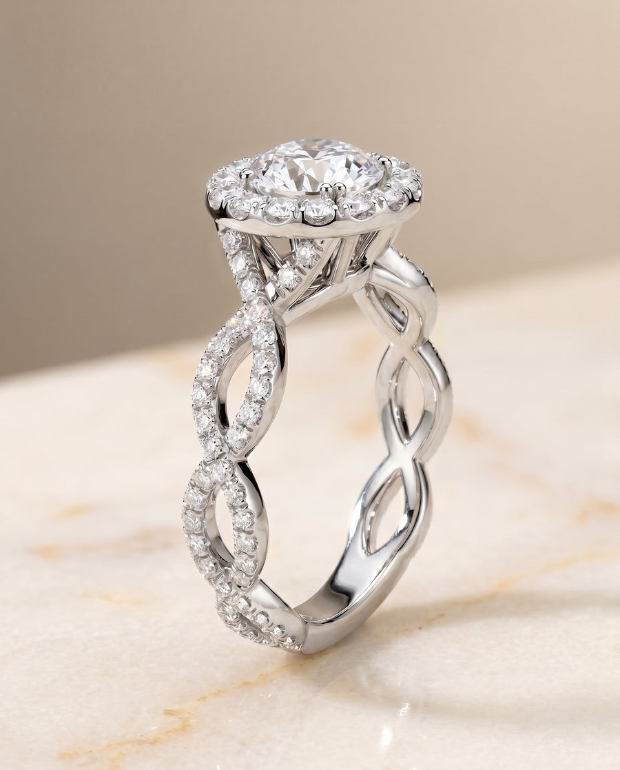 The Annie Select Engagement Ring, made to order in our Los Angeles atelier