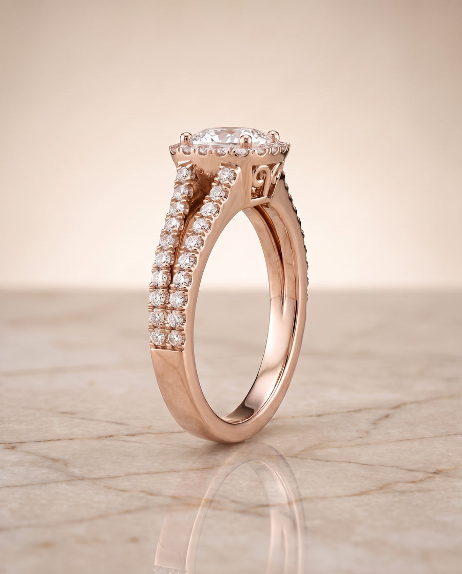 The Aretha Engagement Ring, made to order in our Los Angeles atelier