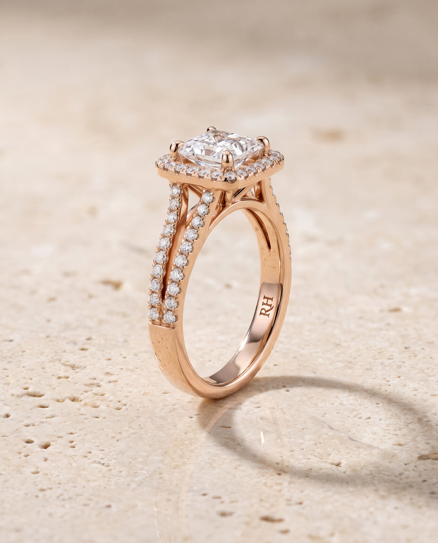 The Aretha Engagement Ring, made to order in our Los Angeles atelier