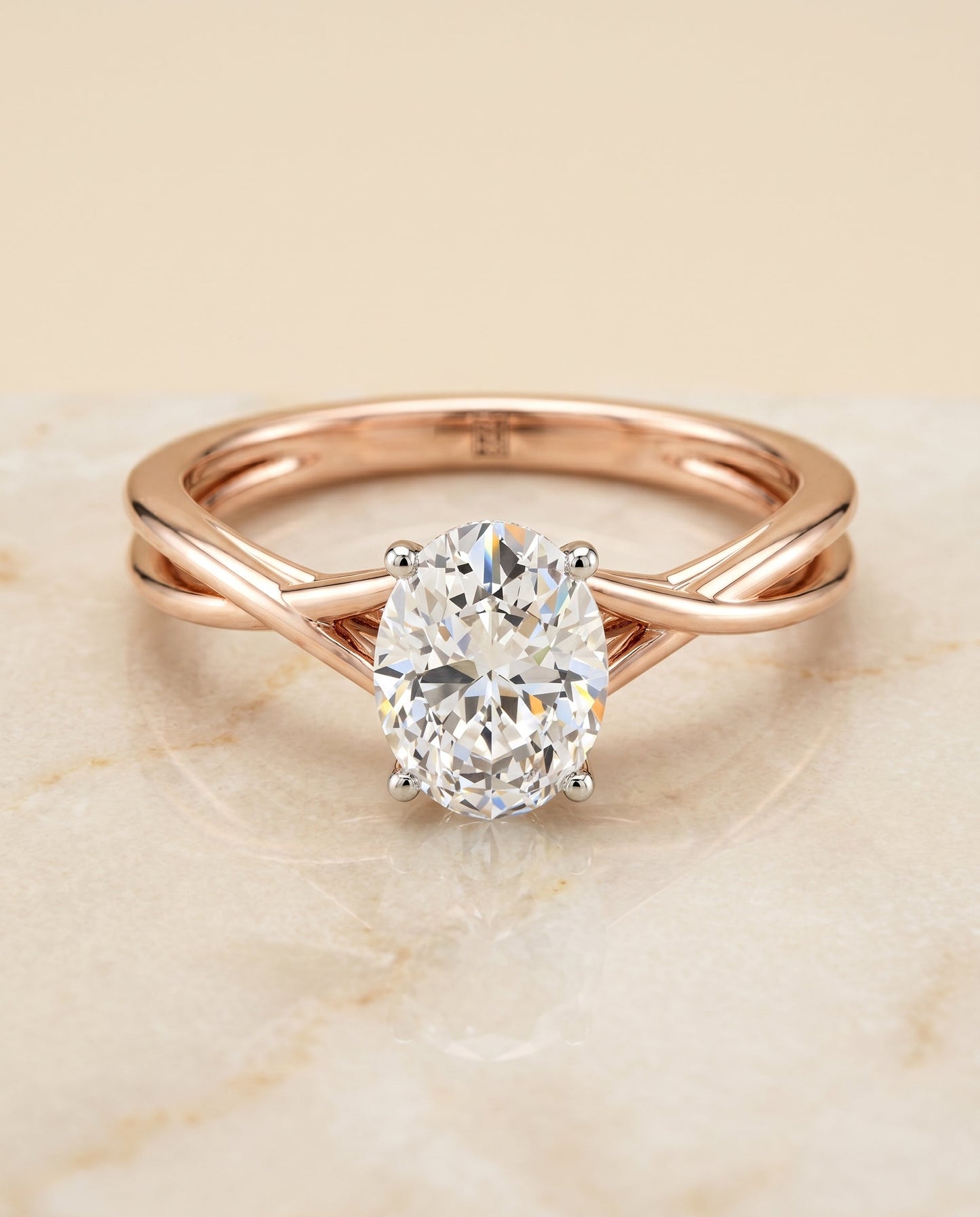 The Blondie Select Solitaire Engagement Ring with Lab Diamond in 14K Rose Gold - view 1