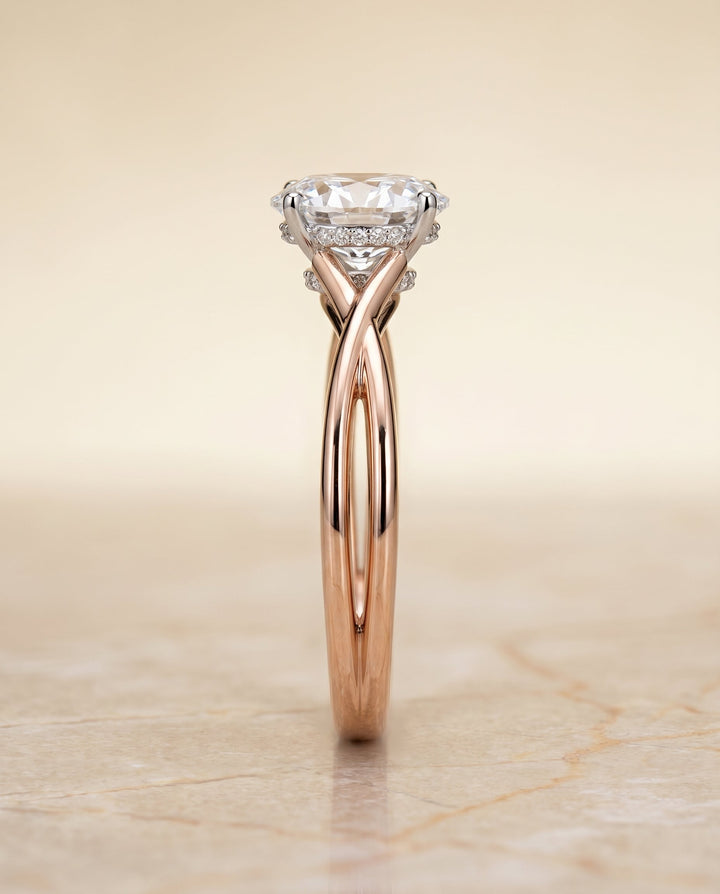 The Blondie Select Solitaire Engagement Ring with Lab Diamond in 14K Rose Gold - view 5