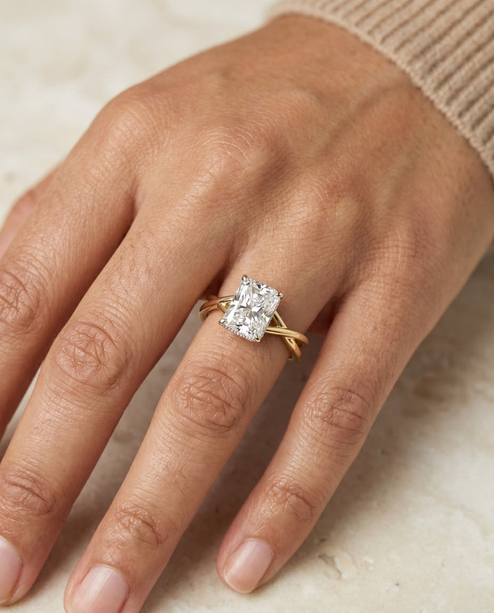 The Blondie Select Solitaire Engagement Ring with Lab Diamond in 18K Yellow Gold - view 3