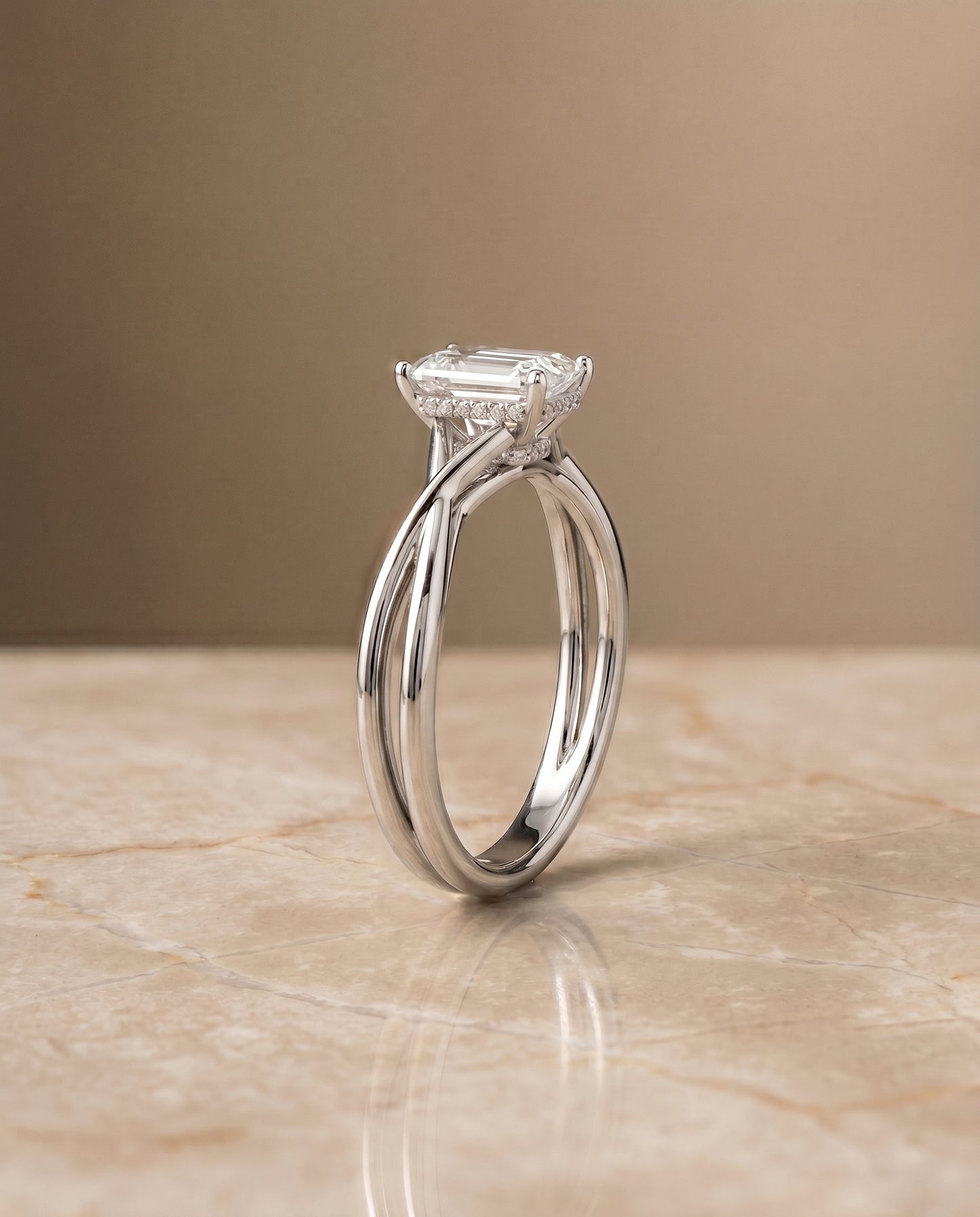 The Blondie Select Solitaire Engagement Ring with Lab Diamond in 18K White Gold - view 5