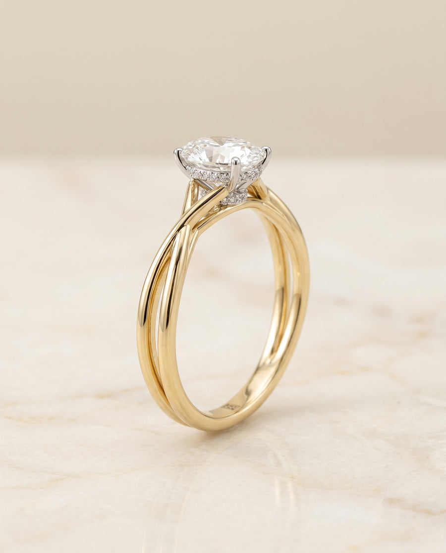 The Blondie Engagement Ring, made to order in our Los Angeles atelier