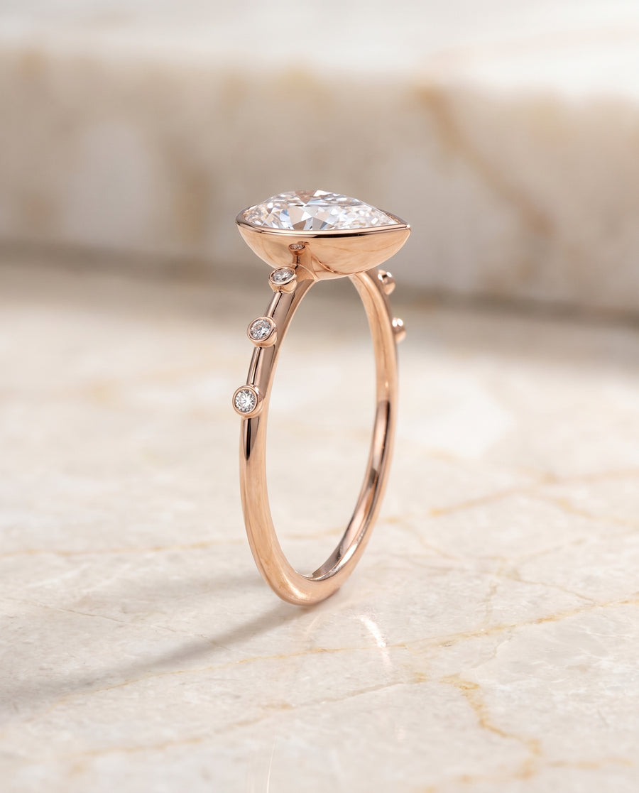 The Brandi Engagement Ring, made to order in our Los Angeles atelier