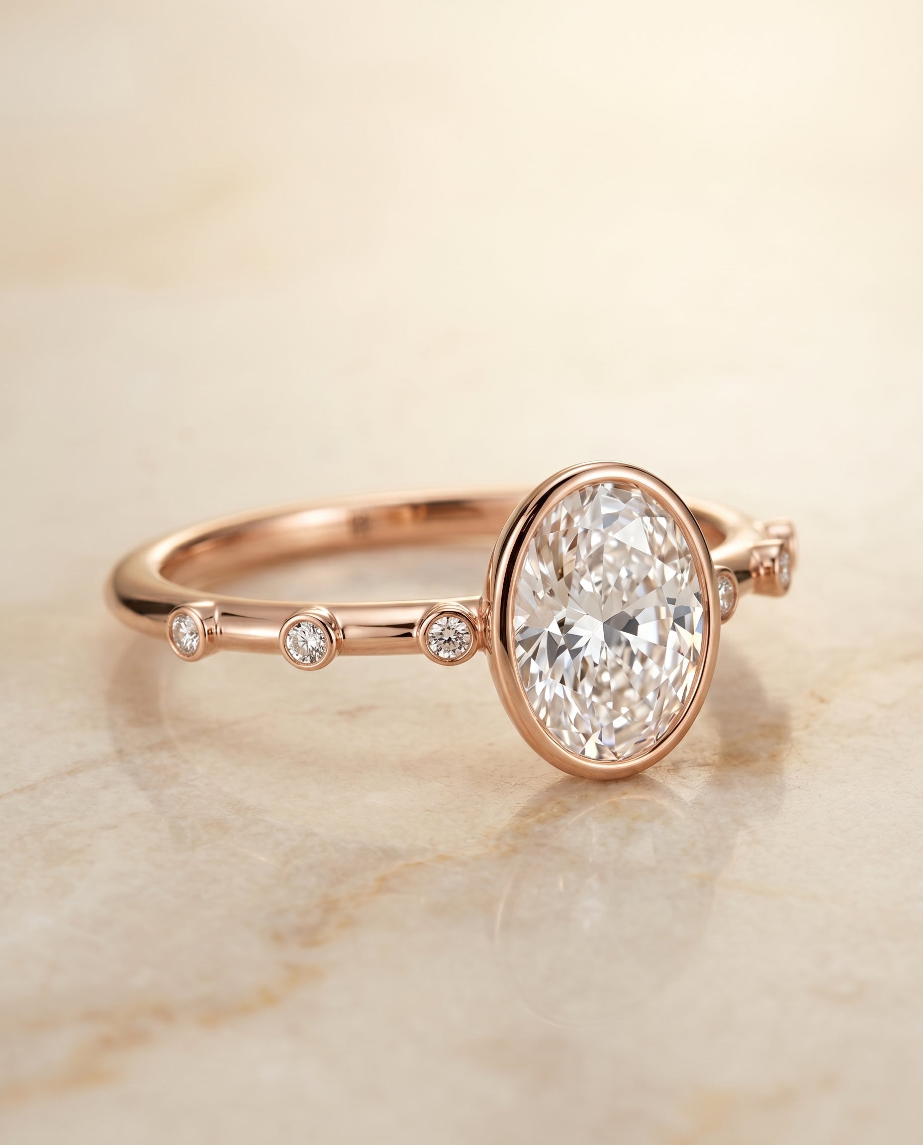 The Brandi Select Solitaire Engagement Ring with Lab Diamond in 14K Rose Gold - view 1