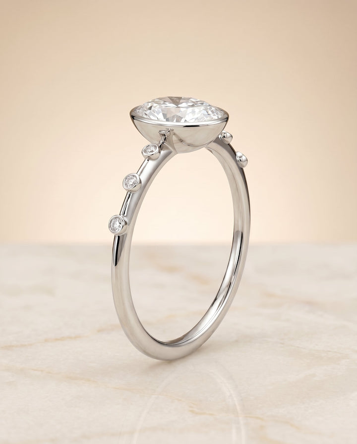 The Brandi Select Solitaire Engagement Ring with Lab Diamond in Platinum - view 2
