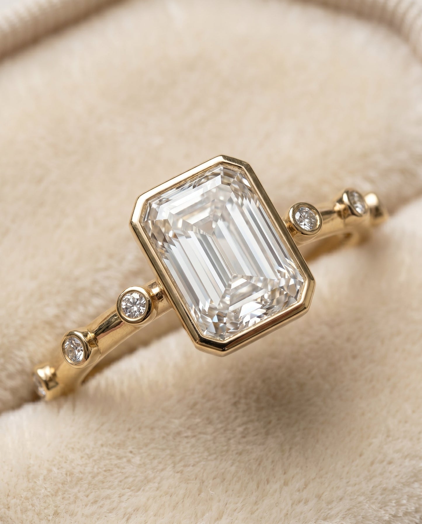The Brandi Select Solitaire Engagement Ring with Lab Diamond in 18K Yellow Gold - view 4
