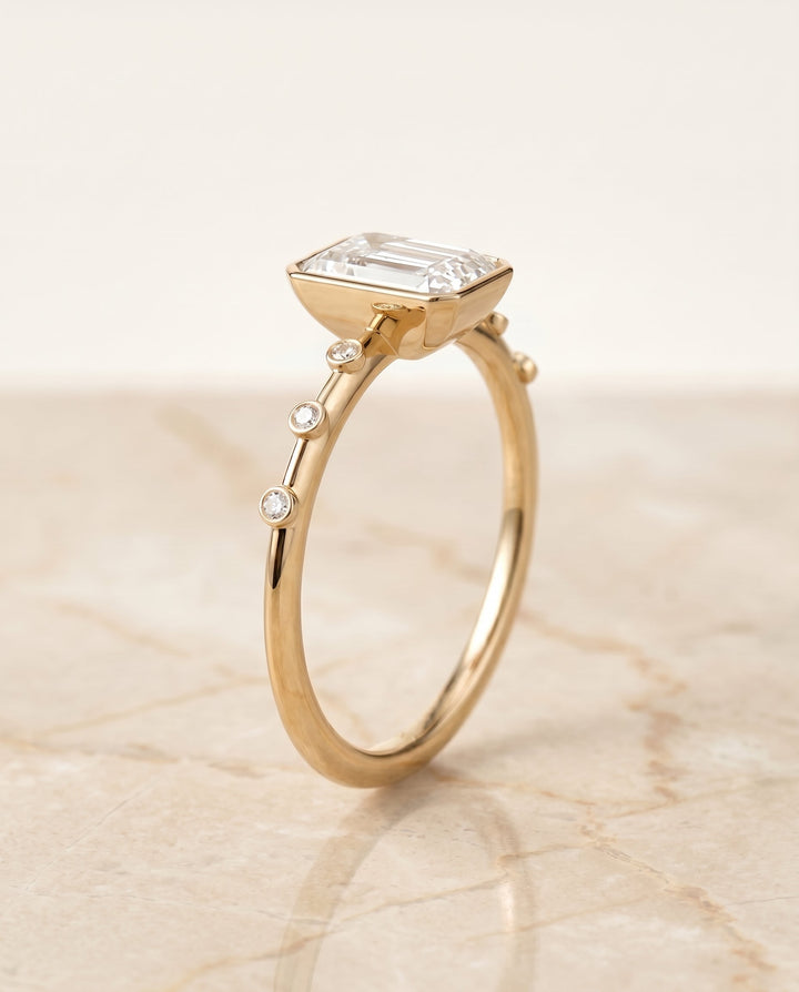 The Brandi Select Solitaire Engagement Ring with Lab Diamond in 18K Yellow Gold - view 2