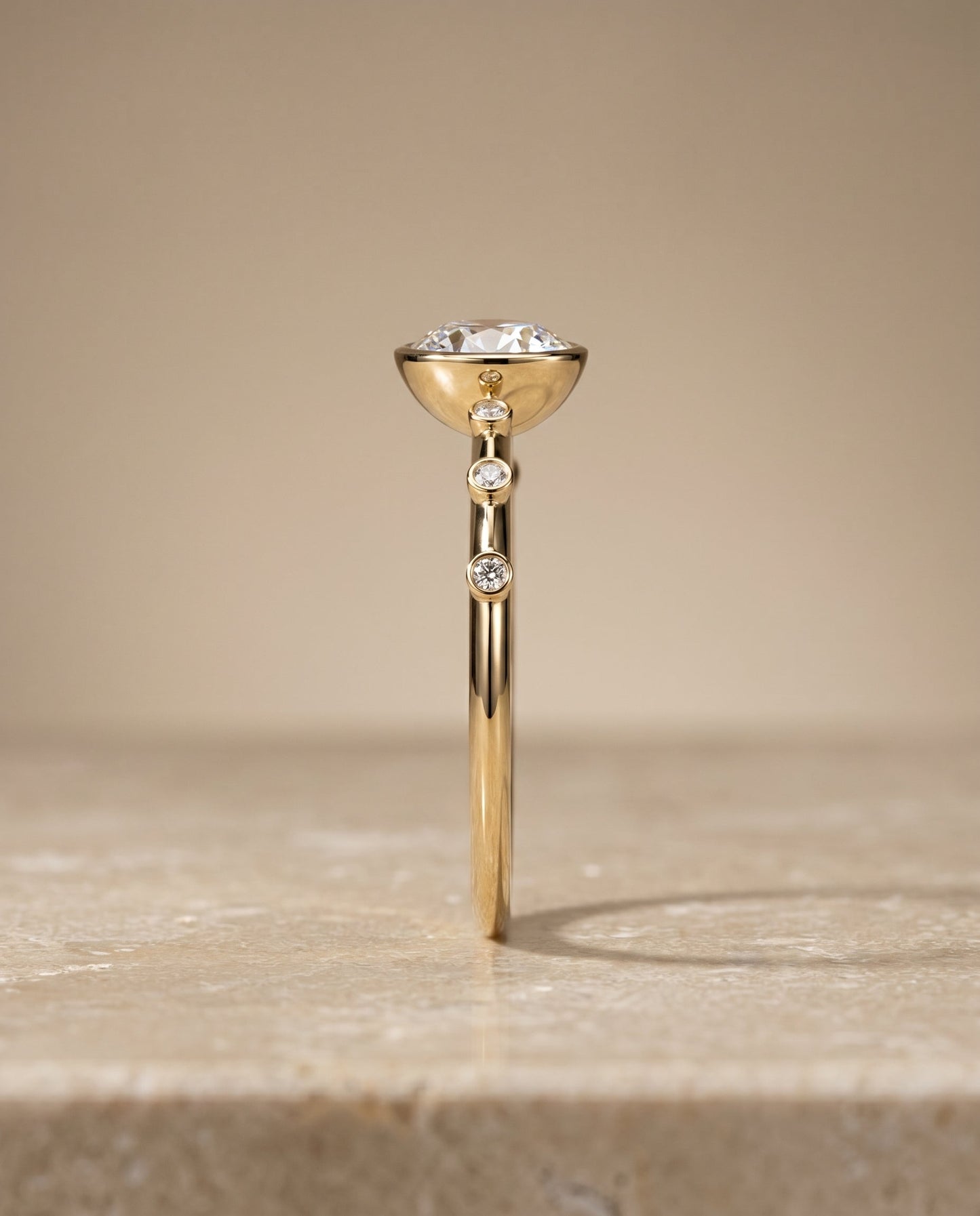 The Brandi Select Solitaire Engagement Ring with Lab Diamond in 18K Yellow Gold - view 5