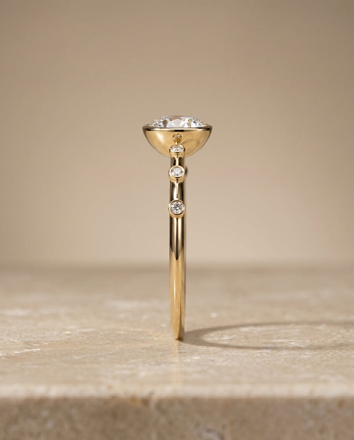 The Brandi Select Solitaire Engagement Ring with Lab Diamond in 18K Yellow Gold - view 5
