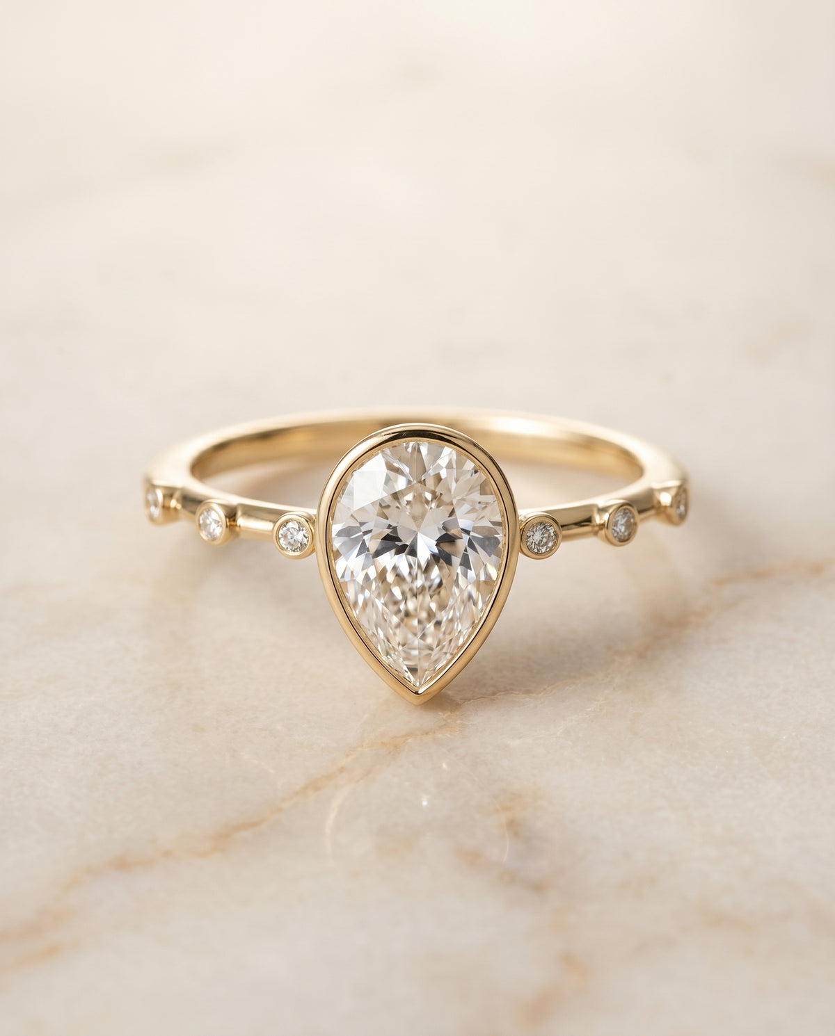 The Brandi princess engagement ring setting in 18K Yellow Gold | RockHer