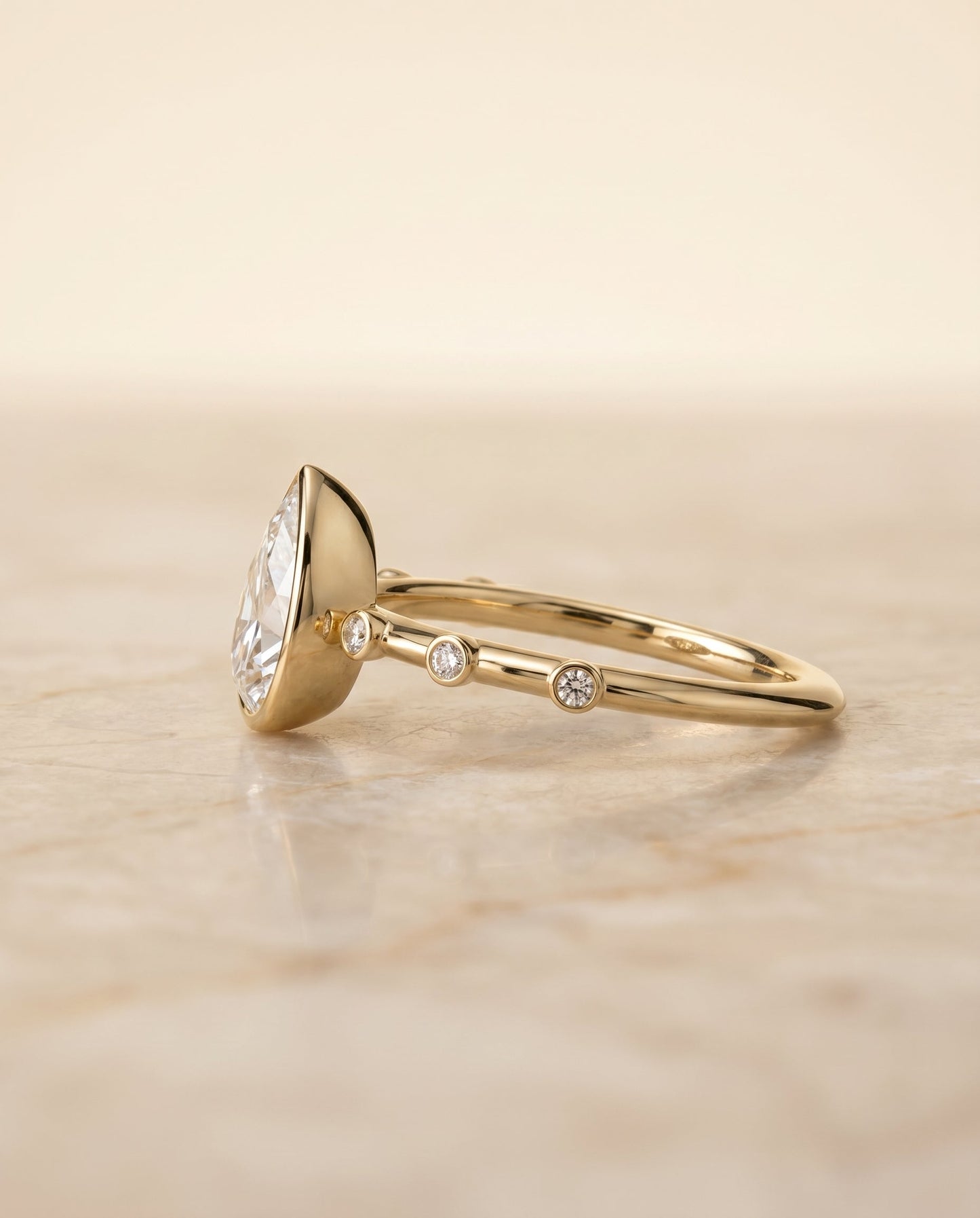 The Brandi Select Solitaire Engagement Ring with Lab Diamond in 18K Yellow Gold - view 5
