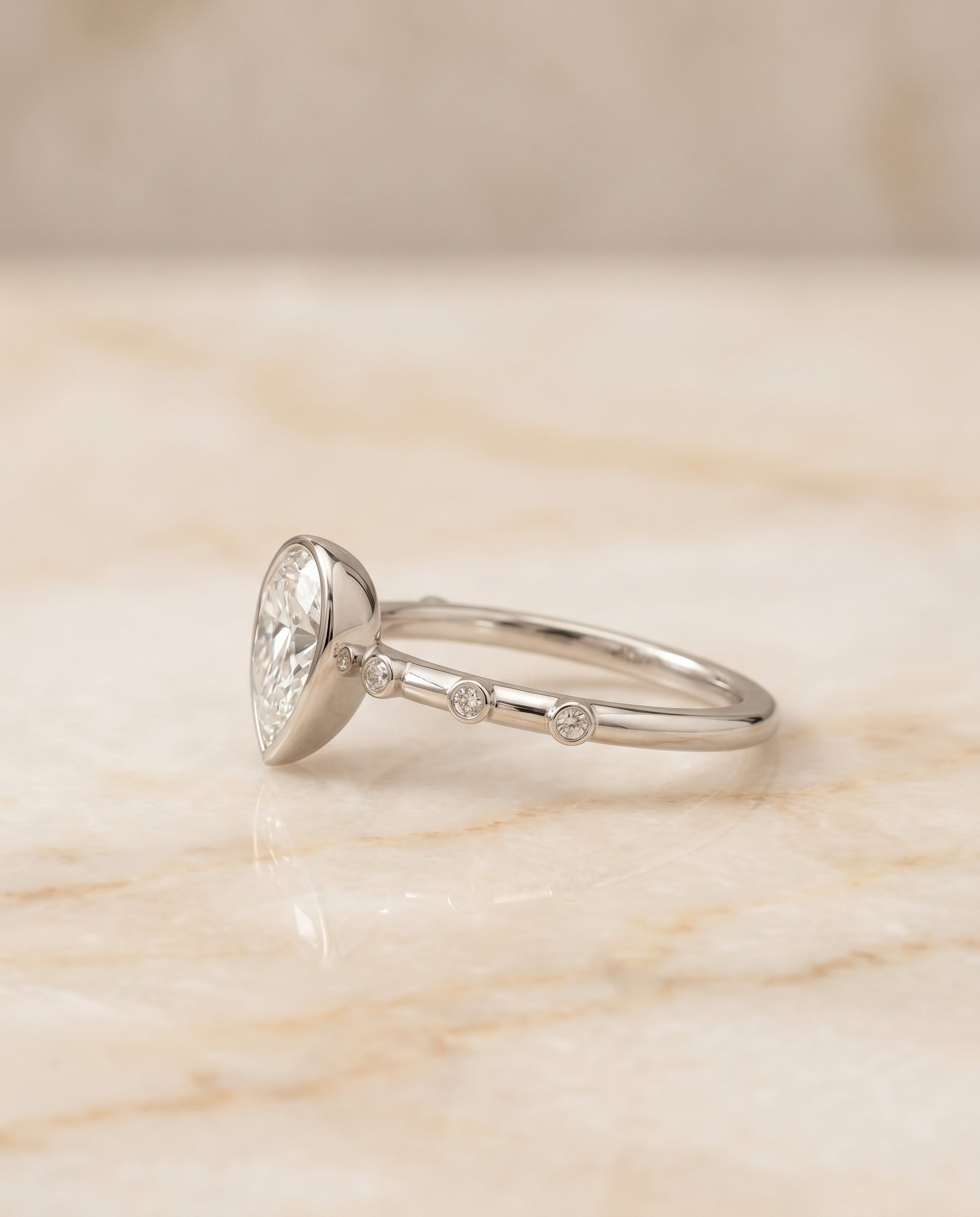 The Brandi setting for princess diamonds, made to order in Platinum | RockHer