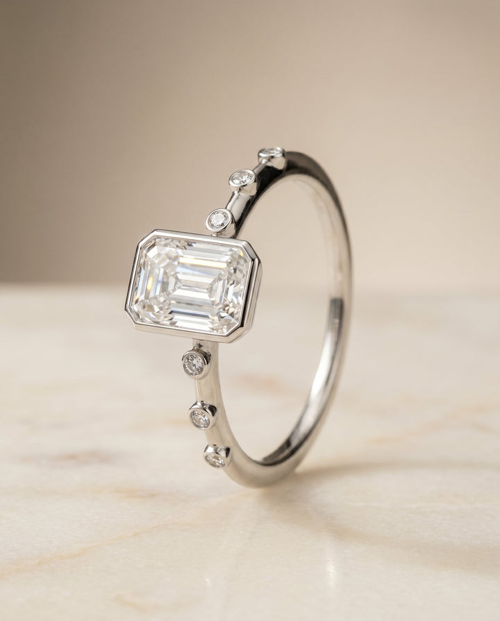 The Brandi Select Solitaire Engagement Ring with Lab Diamond in Platinum - view 2
