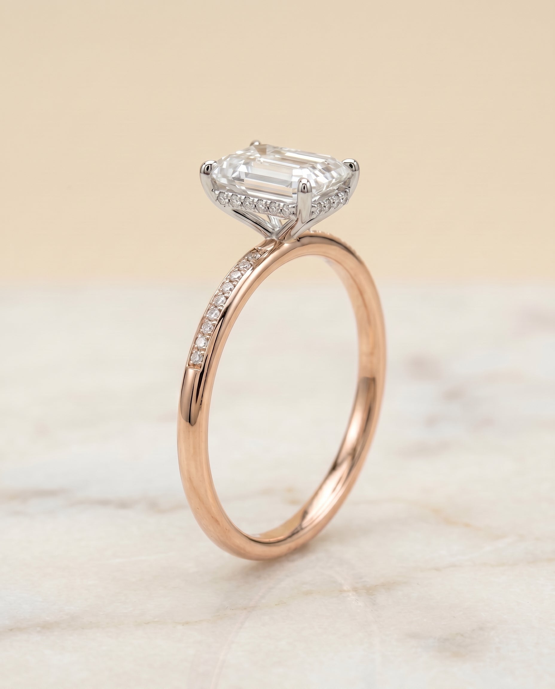 The Brenda setting for diamond diamonds, made to order in precious metal | RockHer