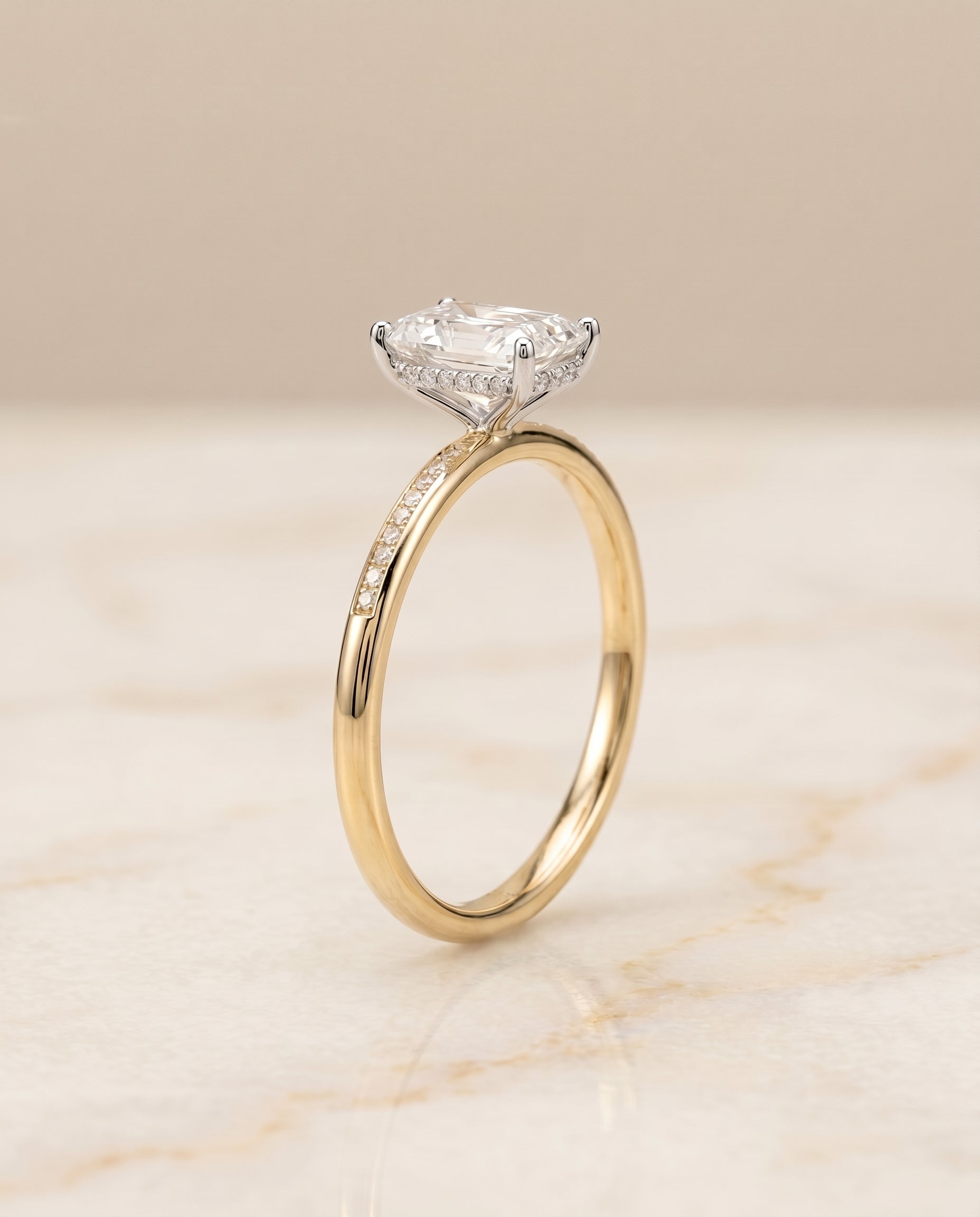 The Brenda setting for diamond diamonds, made to order in precious metal | RockHer