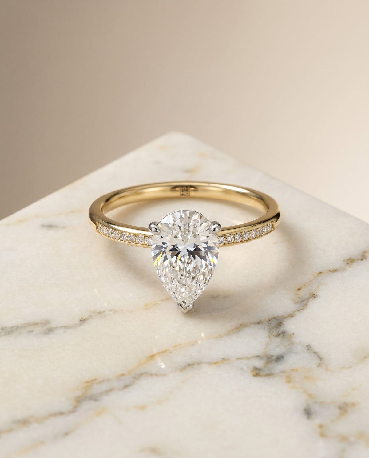 The Brenda princess engagement ring setting in 18K Yellow Gold | RockHer