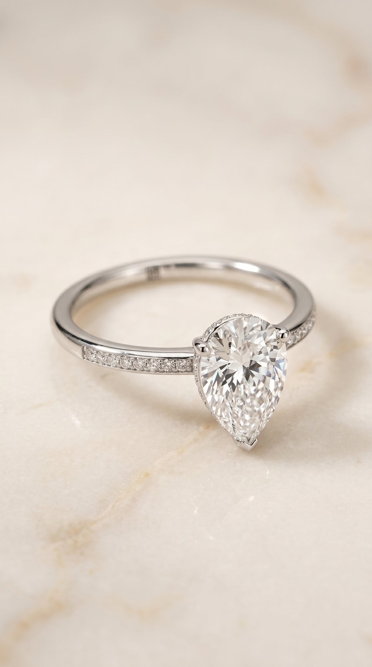 The Brenda princess engagement ring setting in 18K White Gold | RockHer