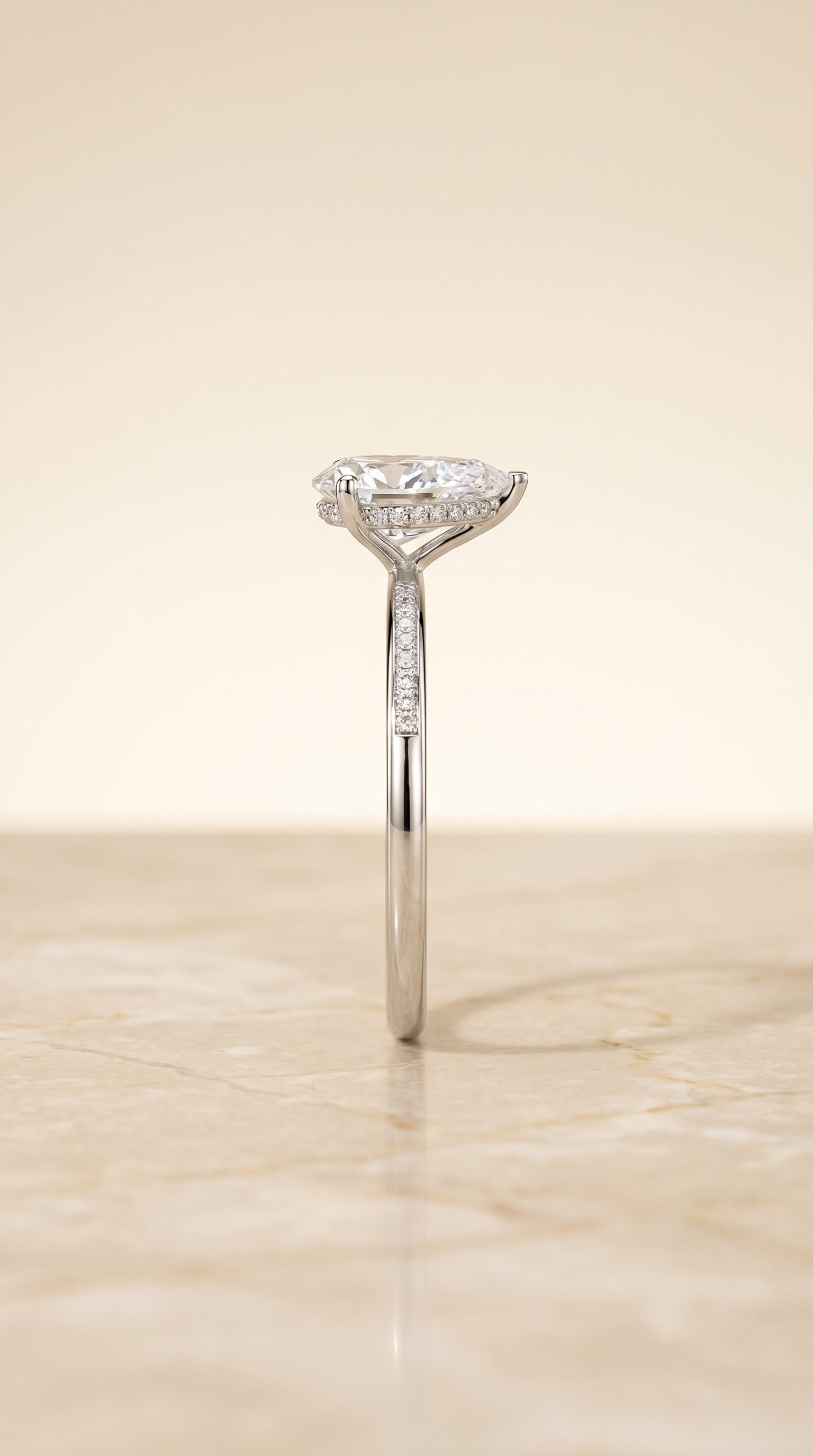 The Brenda setting for princess diamonds, made to order in 18K White Gold | RockHer