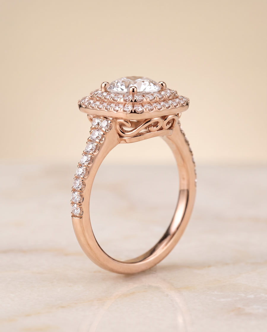 The Britney Engagement Ring, made to order in our Los Angeles atelier
