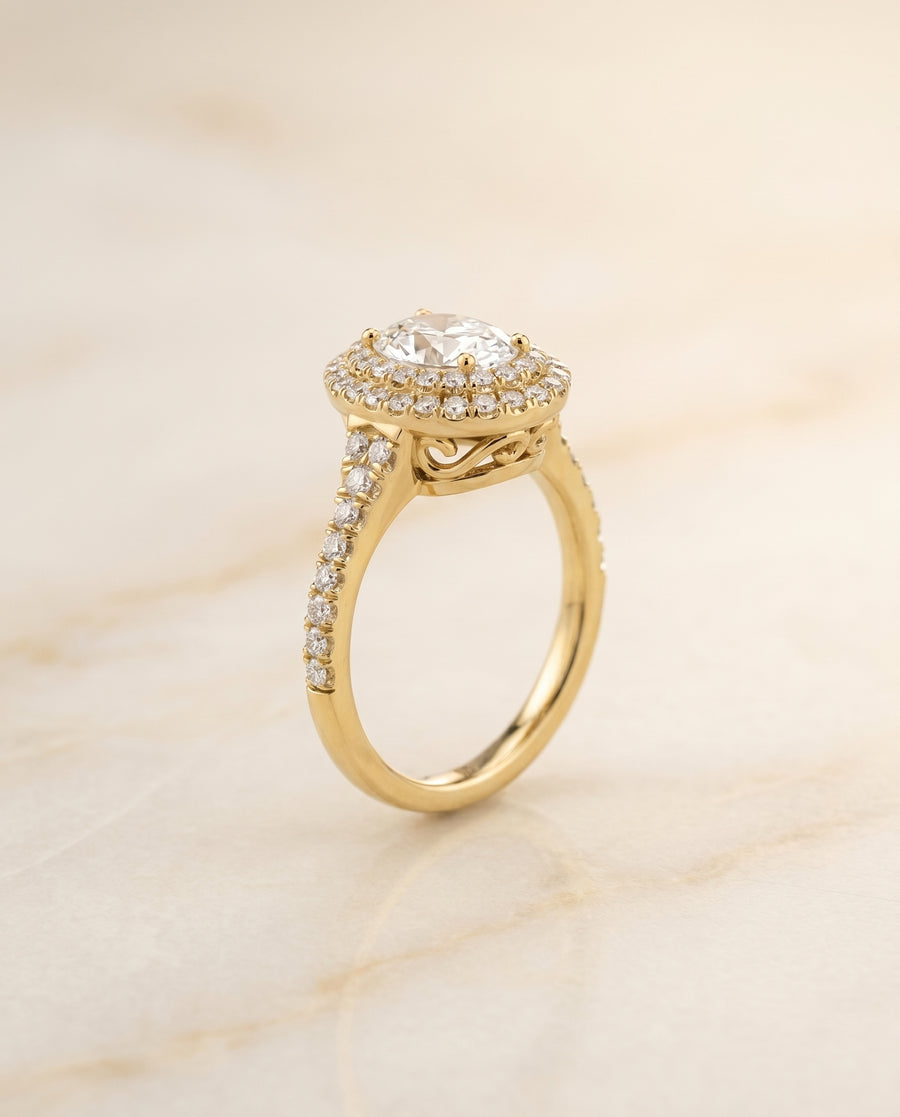 The Britney Engagement Ring, made to order in our Los Angeles atelier