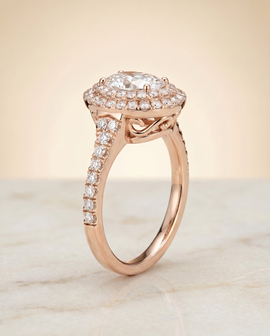 The Britney Engagement Ring, made to order in our Los Angeles atelier