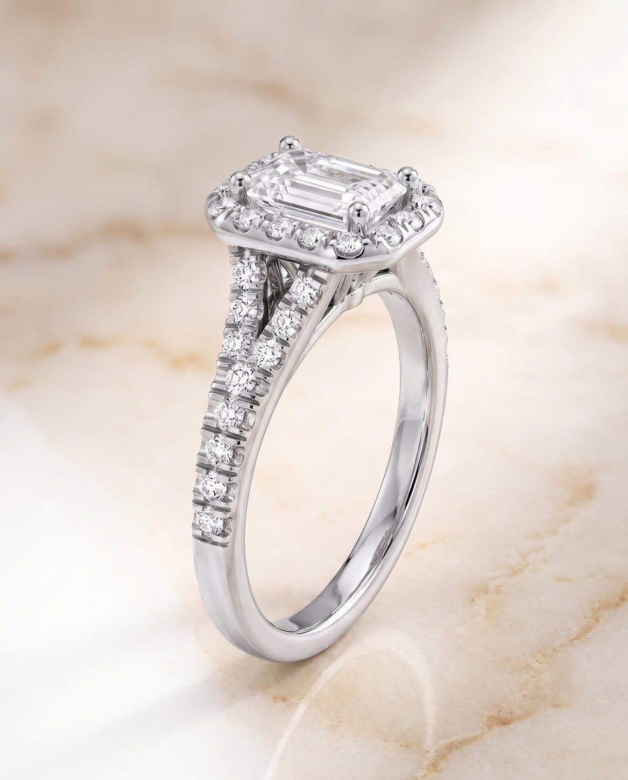 The Calliope Engagement Ring, made to order in our Los Angeles atelier