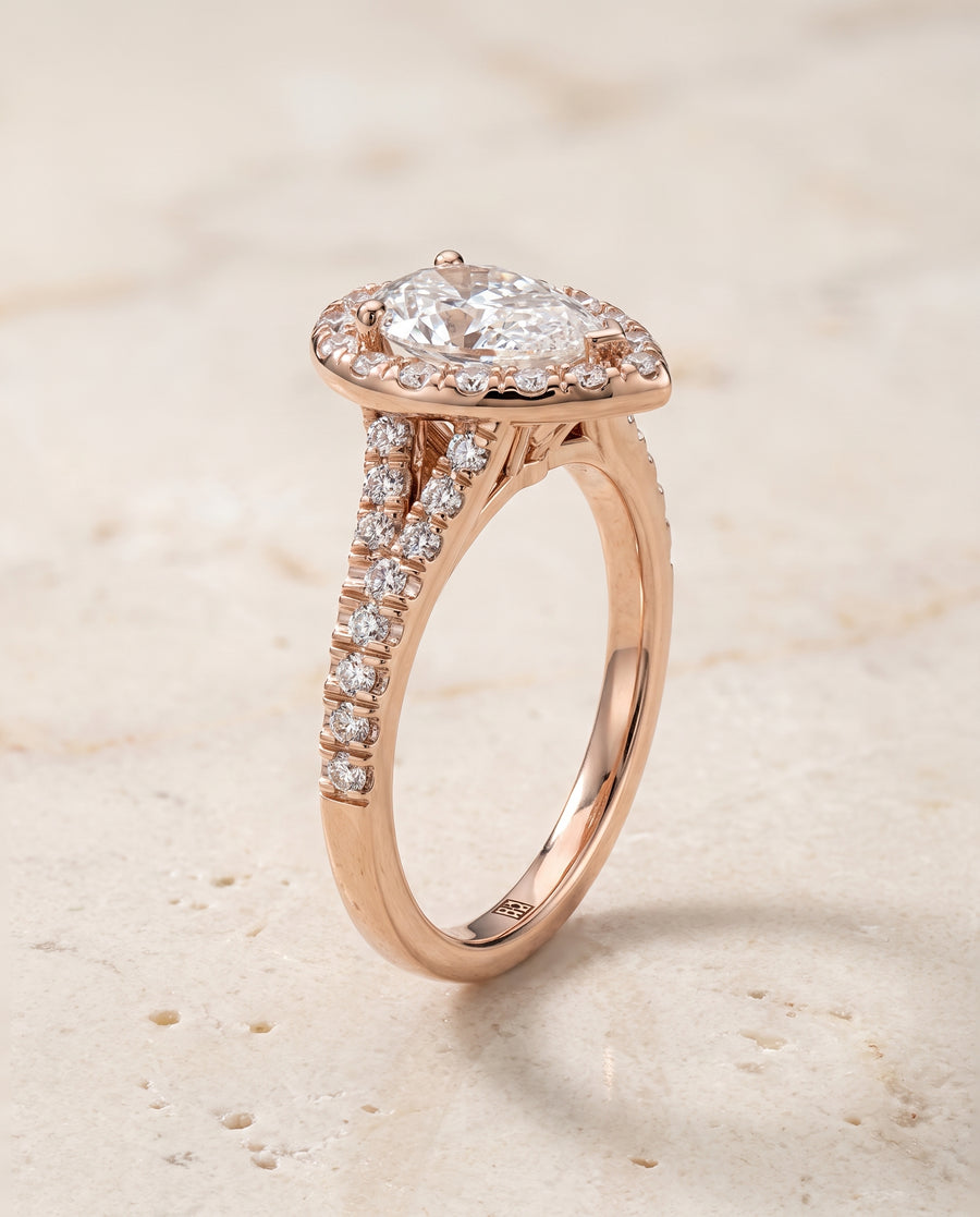 The Calliope Engagement Ring, made to order in our Los Angeles atelier