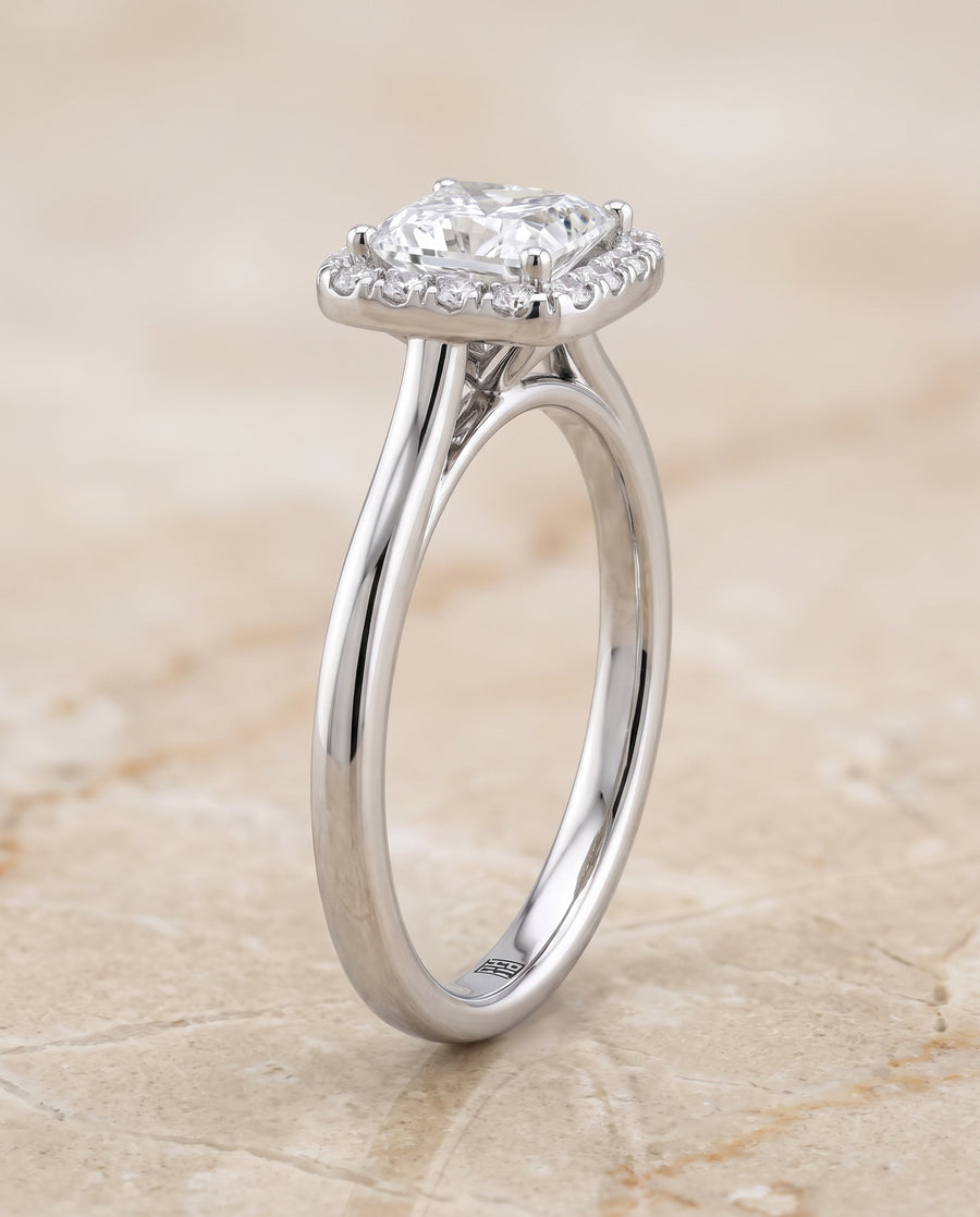 The Carnie Engagement Ring, made to order in our Los Angeles atelier