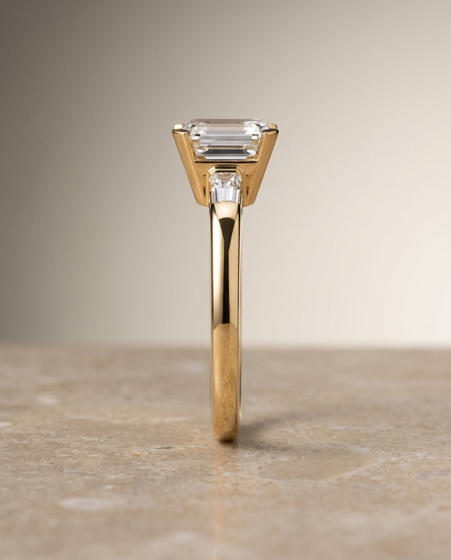 The Caroline Engagement Ring, made to order in our Los Angeles atelier