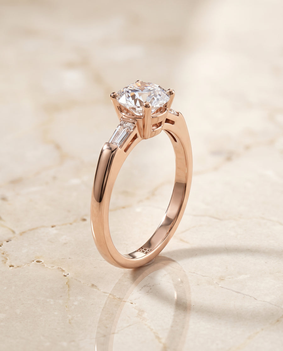 The Caroline Engagement Ring, made to order in our Los Angeles atelier