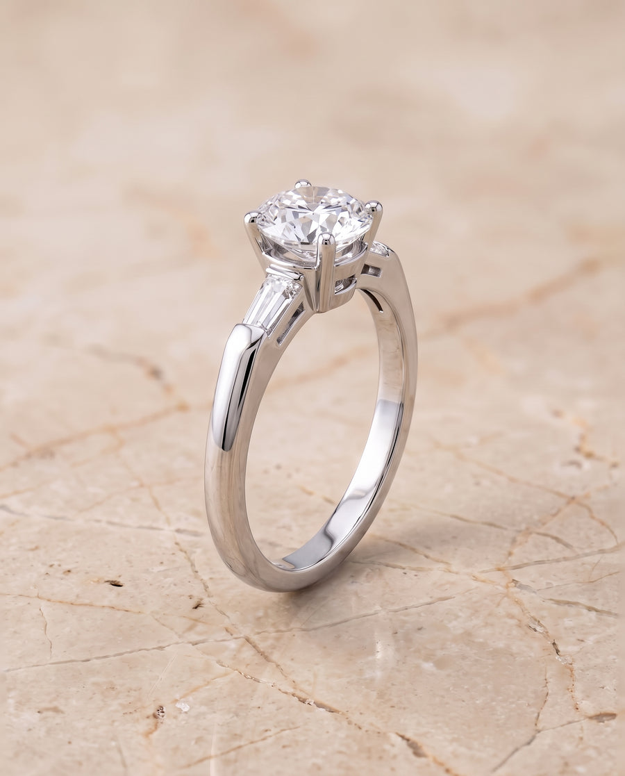 The Caroline Engagement Ring, made to order in our Los Angeles atelier