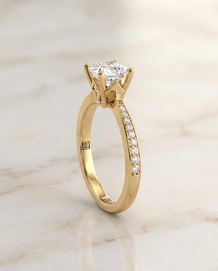 The Carrie Engagement Ring, made to order in our Los Angeles atelier
