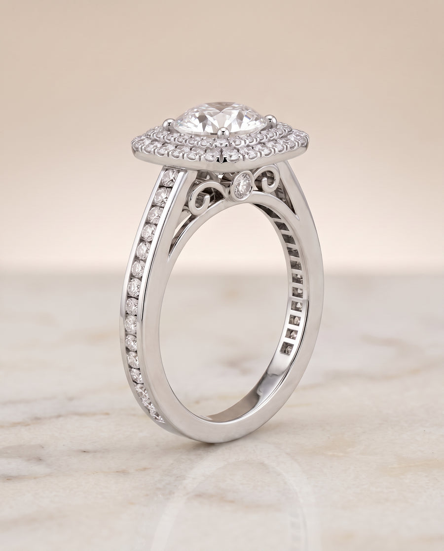 The Cecilia Engagement Ring, made to order in our Los Angeles atelier