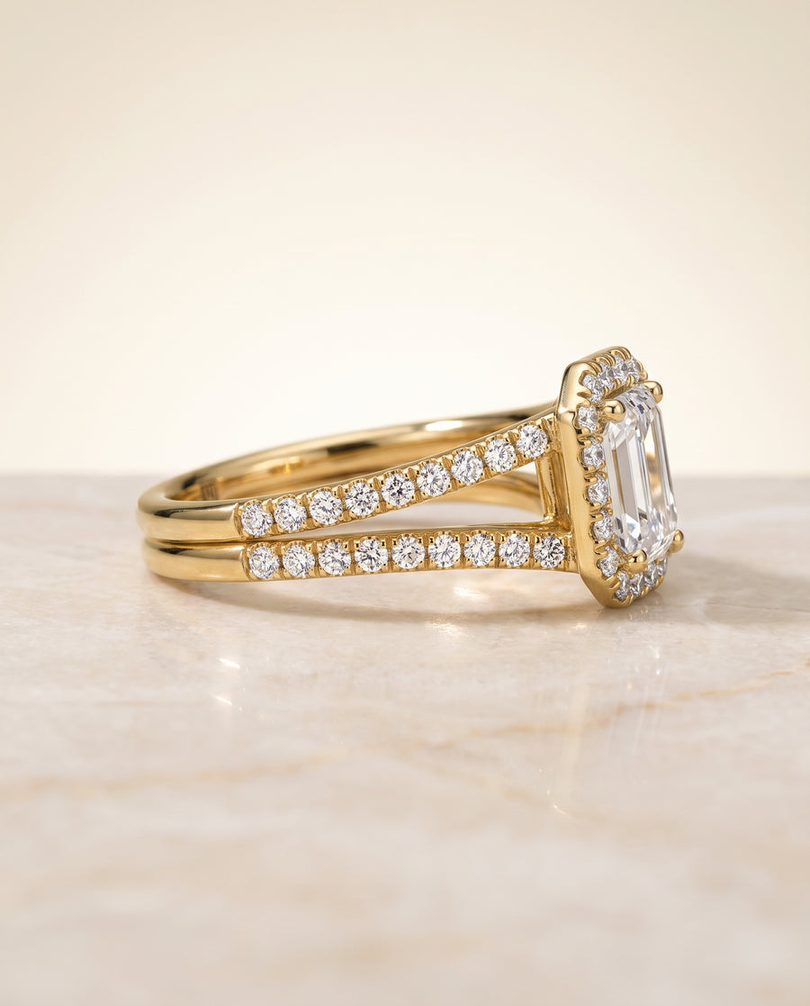 The Celine Engagement Ring, made to order in our Los Angeles atelier