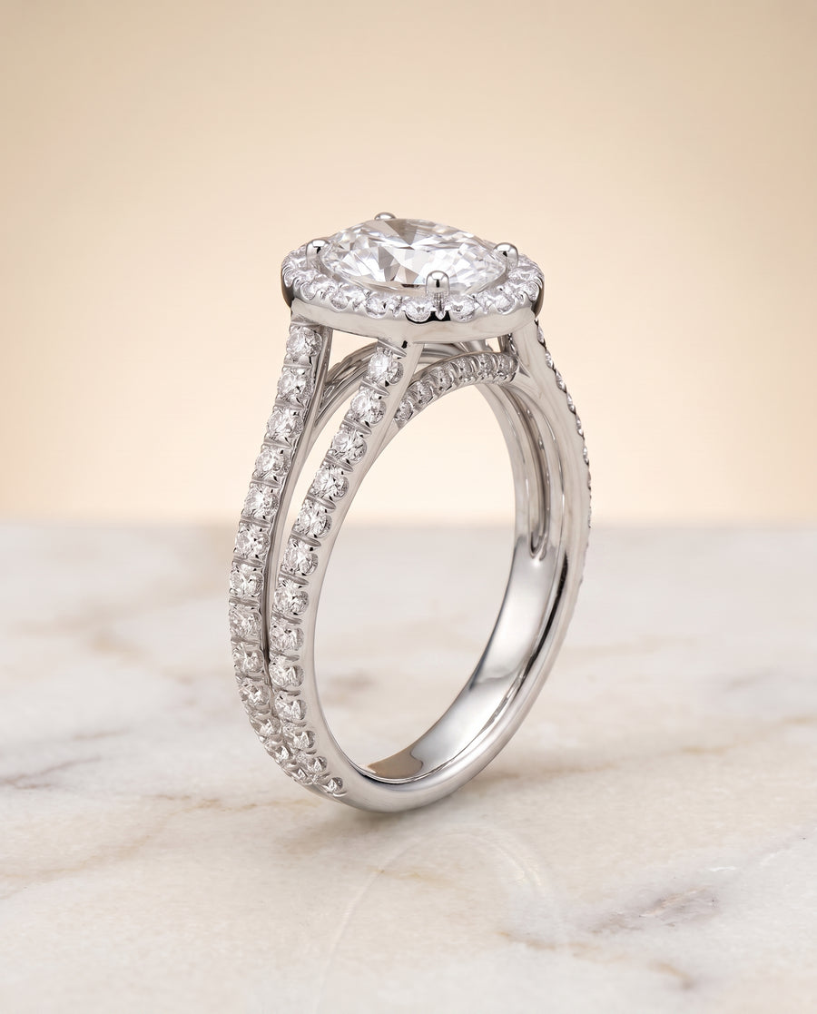 The Celine Engagement Ring, made to order in our Los Angeles atelier