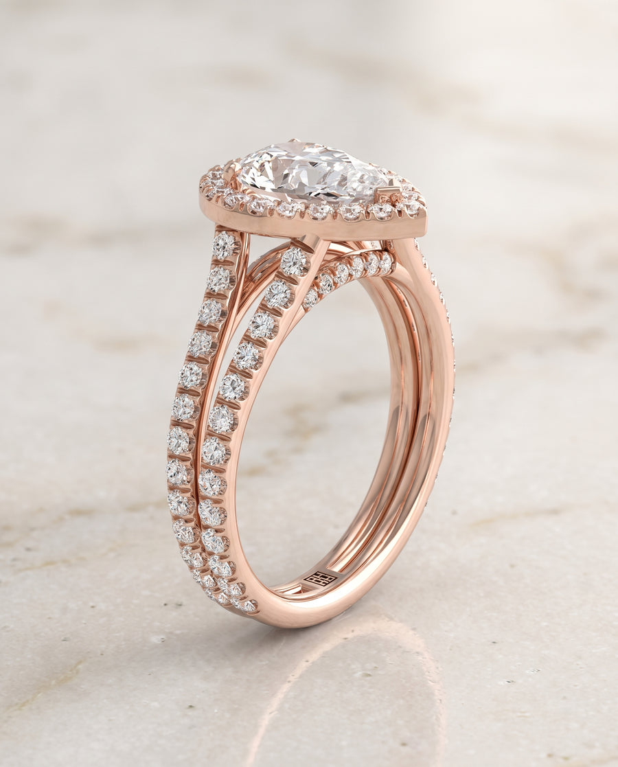 The Celine Engagement Ring, made to order in our Los Angeles atelier