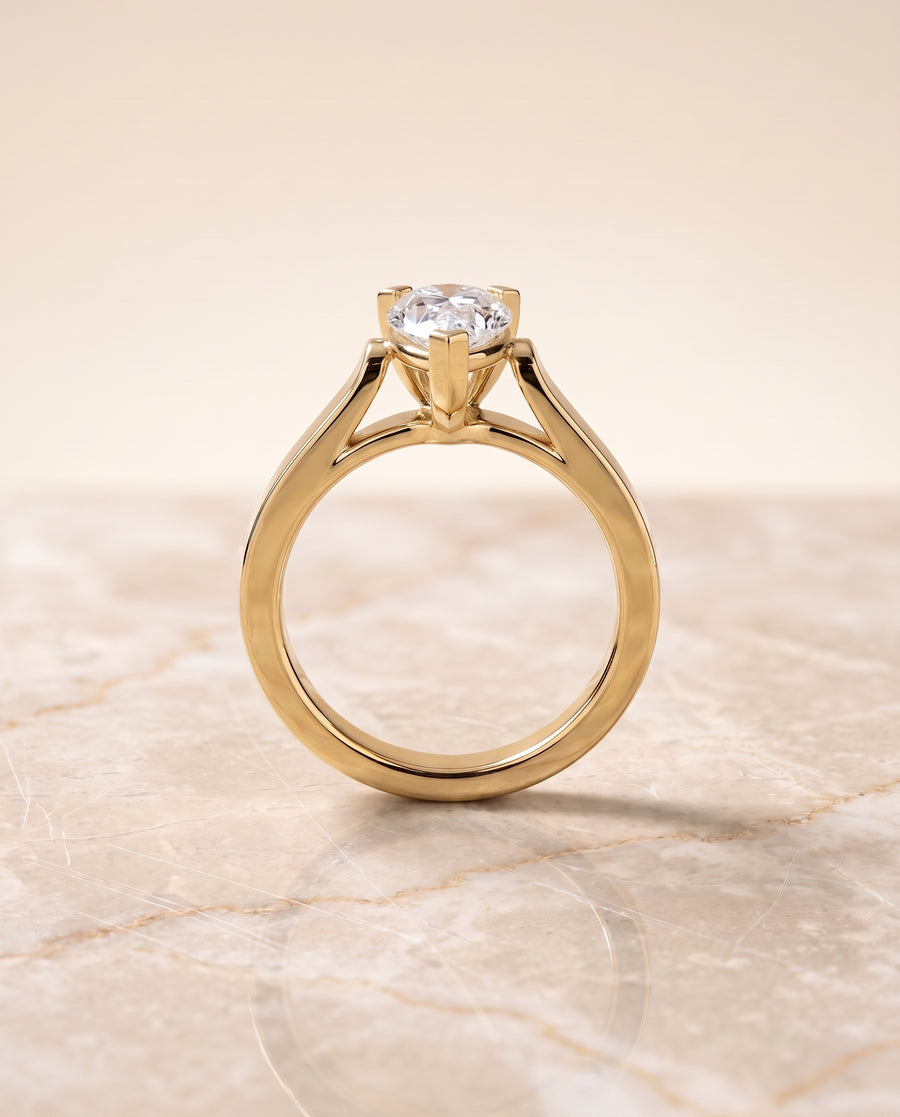 The Charlotte Engagement Ring, made to order in our Los Angeles atelier