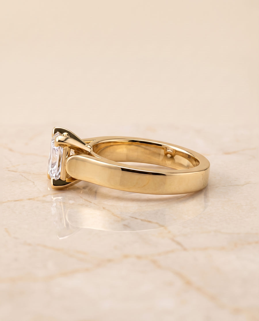 The Charlotte Engagement Ring, made to order in our Los Angeles atelier