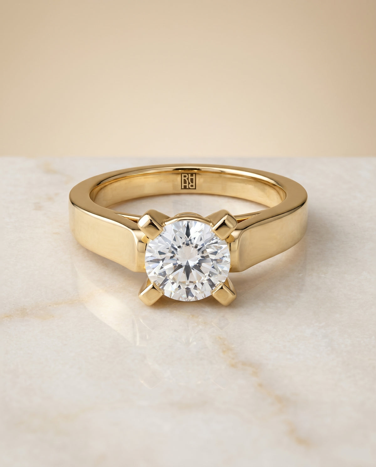 The Charlotte cushion engagement ring setting in 18K Yellow Gold | RockHer