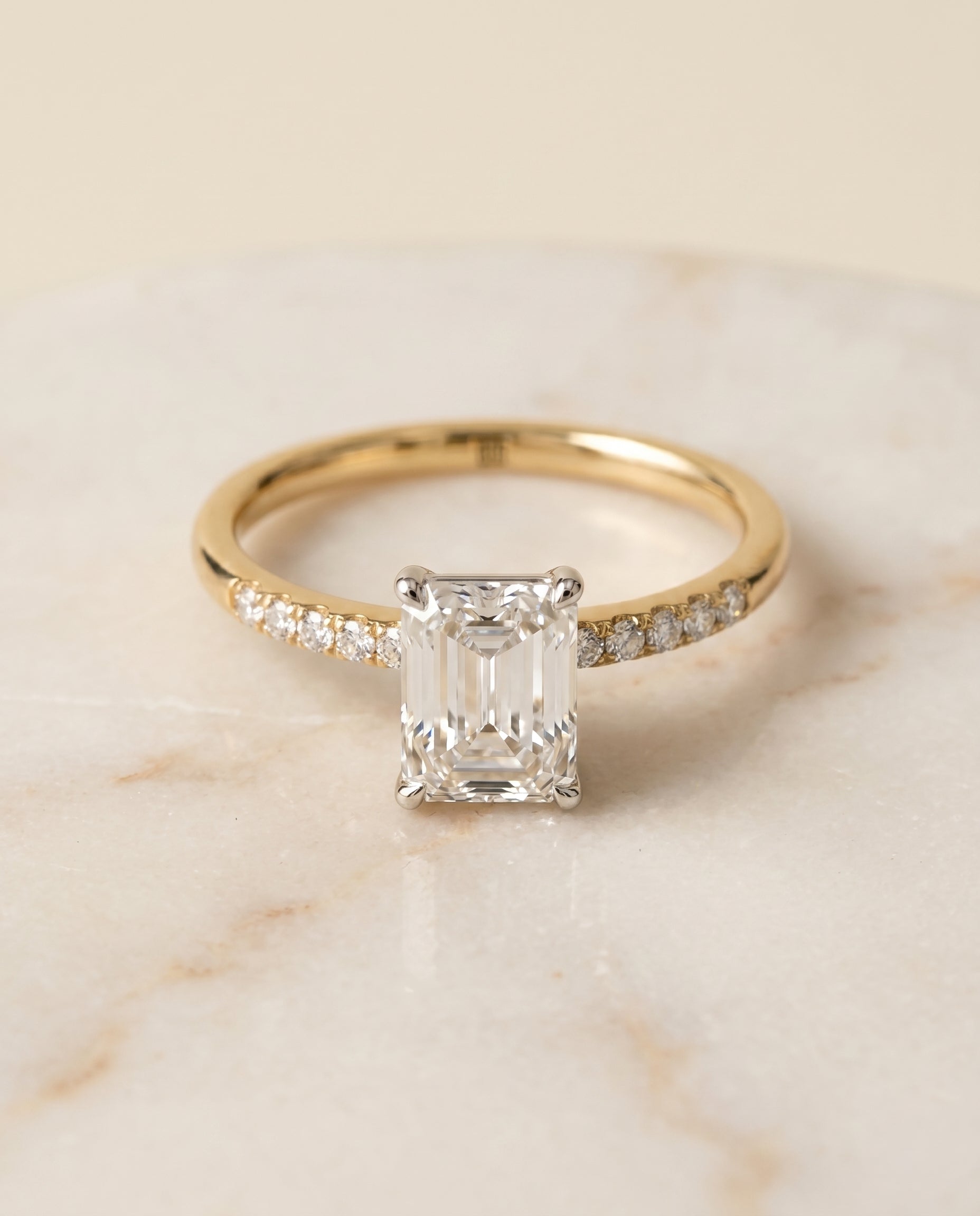 The Cherie Select Solitaire Engagement Ring with Lab Diamond in 18K Yellow Gold - view 1