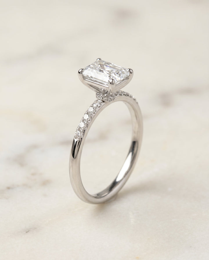 The Cherie Select Solitaire Engagement Ring with Lab Diamond in Platinum - view 2