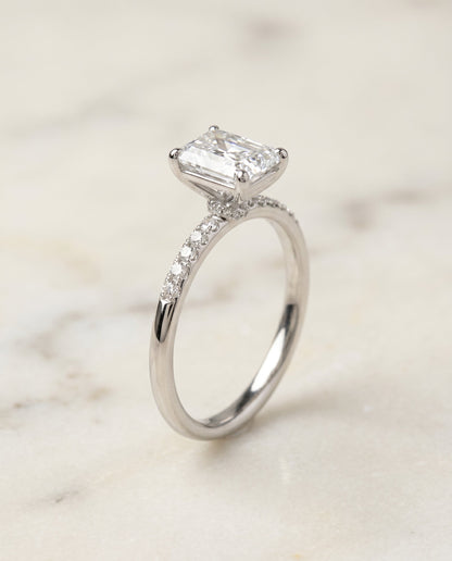 The Cherie Select Solitaire Engagement Ring with Lab Diamond in 18K White Gold - view 5