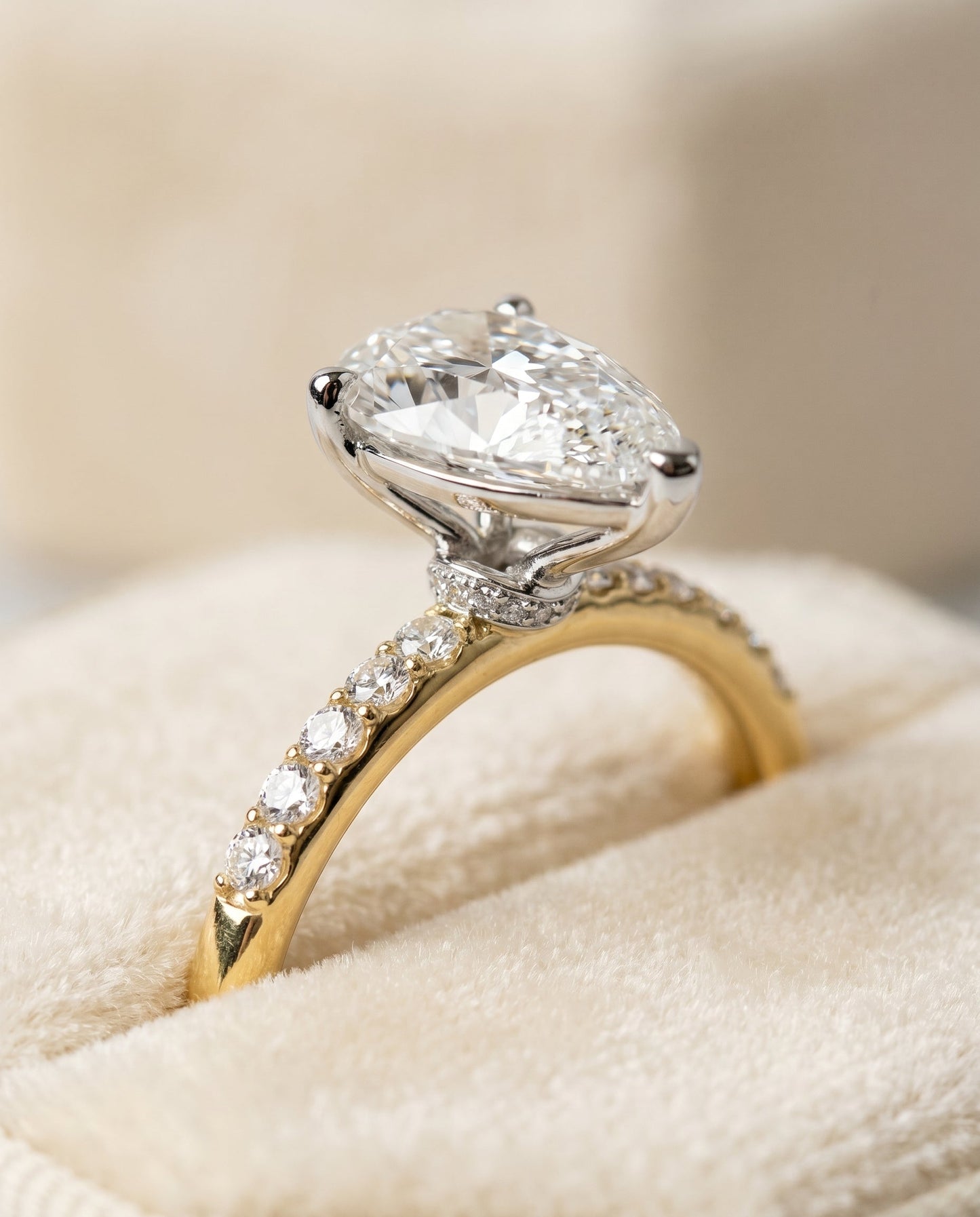 The Cherie Select Solitaire Engagement Ring with Lab Diamond in 18K Yellow Gold - view 4